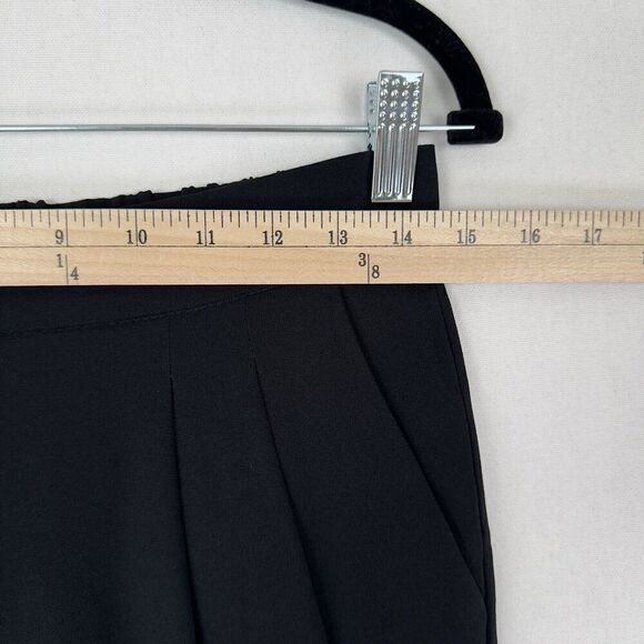 Aritzia Babaton Cohen Pants Womens 2 Black Cropped Dress Trousers Crepe Pleated - Picture 13 of 16